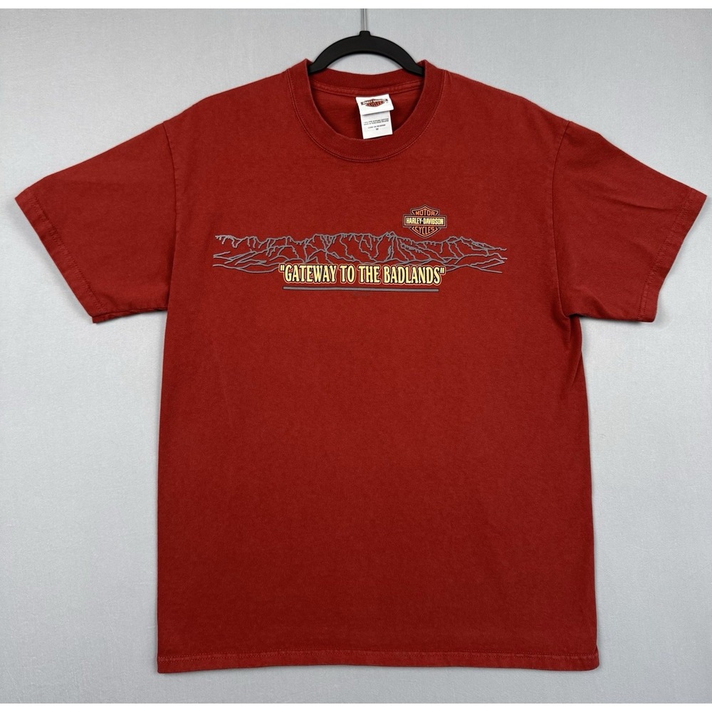 Harley Davidson Tee Mens Medium T-Shirt Motorcycle Biker Badlands South Dakota